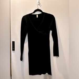 American Apparel cross front vneck body con dress